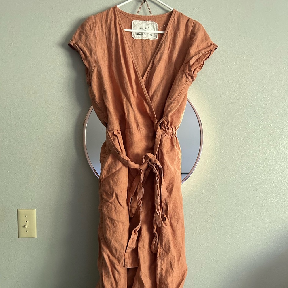 notPERFECTLINEN Women's Jumpsuit in Rust
